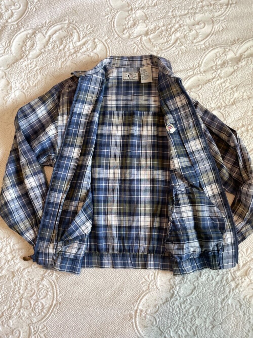 Vintage 90s Bugle Boy Blue Plaid Woman’s Jacket + Shorts 2-Piece Set Size S/6 - Picture 13 of 16